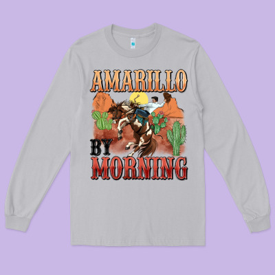 Amarillo By Morning Long Sleeve Tee Designed By Maliassmallbusiness