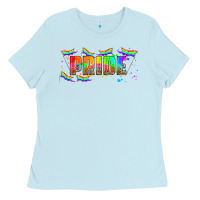 Baby Blue lgbtq pride  libbey glass Ladies Tee - HRA Design Shop