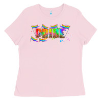 Bubblegum Pink lgbtq pride  libbey glass Ladies Tee - HRA Design Shop