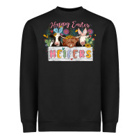 Black happy easter heifers Heavyweight Sweatshirt - MaliasSmallBusiness