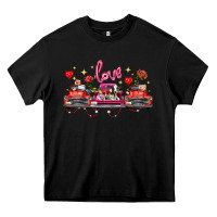 Black valentine's day farm trucks farm animals Heavy Core Tee - FaDigitalArtStudio