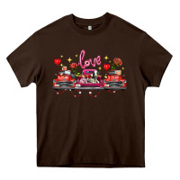 Chocolate Brown valentine's day farm trucks farm animals Heavy Core Tee - FaDigitalArtStudio