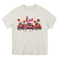 Cream valentine's day farm trucks farm animals Heavy Core Tee - FaDigitalArtStudio