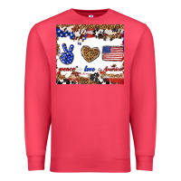 Cardinal peace love america Premium Sweatshirt - TumblerDesignByShophia