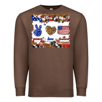 Chestnut peace love america Premium Sweatshirt - TumblerDesignByShophia