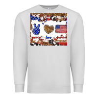 Dove Grey peace love america Premium Sweatshirt - TumblerDesignByShophia