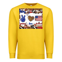 Lemon peace love america Premium Sweatshirt - TumblerDesignByShophia