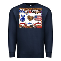 Navy peace love america Premium Sweatshirt - TumblerDesignByShophia