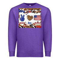 Purple peace love america Premium Sweatshirt - TumblerDesignByShophia