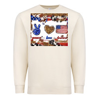 Sandshell peace love america Premium Sweatshirt - TumblerDesignByShophia