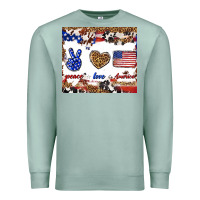 Seafoam peace love america Premium Sweatshirt - TumblerDesignByShophia