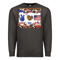 Peace Love America Premium Sweatshirt | Teevron