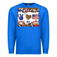 True Royal peace love america Premium Sweatshirt - TumblerDesignByShophia