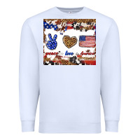 White peace love america Premium Sweatshirt - TumblerDesignByShophia