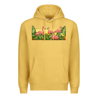 Antique Gold flamingos with sunset Premium Hoodie - TumblerDesignByShophia
