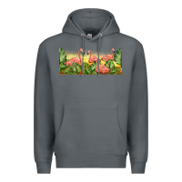 Rock flamingos with sunset Premium Hoodie - TumblerDesignByShophia