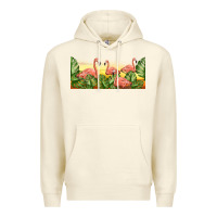 Sandshell flamingos with sunset Premium Hoodie - TumblerDesignByShophia