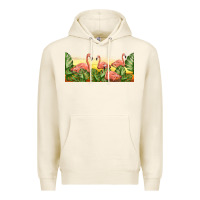 Tofu flamingos with sunset Premium Hoodie - TumblerDesignByShophia