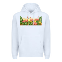 White flamingos with sunset Premium Hoodie - TumblerDesignByShophia