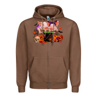 Chestnut halloween pigs Zipper Hoodie - RanaPortraitStore