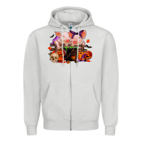 Dove Grey halloween pigs Zipper Hoodie - RanaPortraitStore