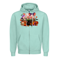 Seafoam halloween pigs Zipper Hoodie - RanaPortraitStore