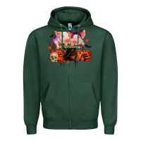 Sports Green halloween pigs Zipper Hoodie - RanaPortraitStore