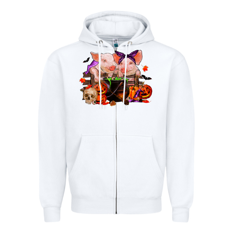 Halloween Pigs Zipper Hoodie by RanaPortraitStore | Teevron
