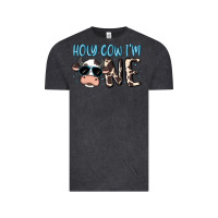 Vintage Black holy cow i'm one Vintage Tee - MaliasSmallBusiness