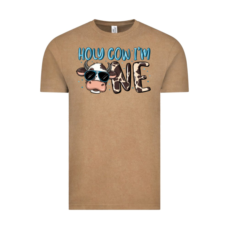 Holy Cow I'm One Vintage Tee by MaliasSmallBusiness | Teevron
