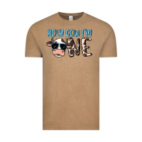 Vintage Coffee holy cow i'm one Vintage Tee - MaliasSmallBusiness