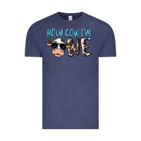 Vintage Denim holy cow i'm one Vintage Tee - MaliasSmallBusiness