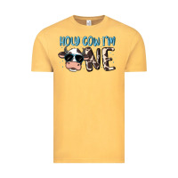 Vintage Mustard holy cow i'm one Vintage Tee - MaliasSmallBusiness
