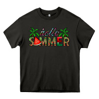 Asphalt hello summer Heavy Core Tee - CowhideDigitalArt