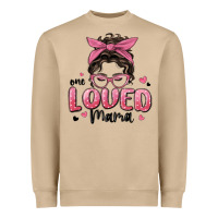 Mushroom one loved mama messy bun Heavyweight Sweatshirt - MaliasSmallBusiness