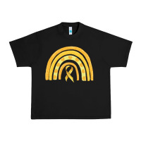 Black childhood cancer awareness rainbow Urban Heavy Tee - MaliasSmallBusiness