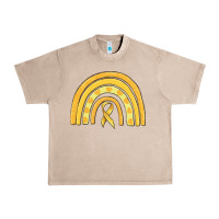 French Oak childhood cancer awareness rainbow Urban Heavy Tee - MaliasSmallBusiness
