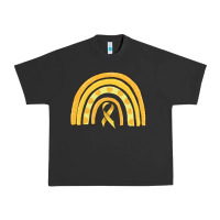Pigment Black childhood cancer awareness rainbow Urban Heavy Tee - MaliasSmallBusiness