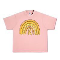 Salmon childhood cancer awareness rainbow Urban Heavy Tee - MaliasSmallBusiness