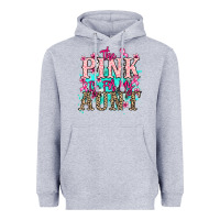 Heather Grey The pink is for my Aunt Cancer Awareness Heavyweight Hoodie - HowdyJamesFarm