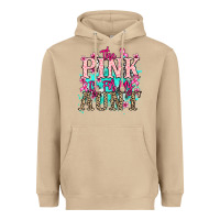 Mushroom The pink is for my Aunt Cancer Awareness Heavyweight Hoodie - HowdyJamesFarm