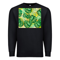 Black monstera leaf Premium Sweatshirt - TumblerDesignByShophia