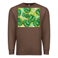 Chestnut monstera leaf Premium Sweatshirt - TumblerDesignByShophia