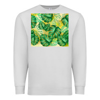 Dove Grey monstera leaf Premium Sweatshirt - TumblerDesignByShophia