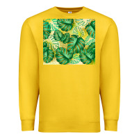 Lemon monstera leaf Premium Sweatshirt - TumblerDesignByShophia