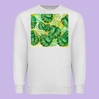 Monstera Leaf Premium Sweatshirt Designed By Tumblerdesignbyshophia