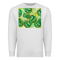 Oatmeal Heather monstera leaf Premium Sweatshirt - TumblerDesignByShophia
