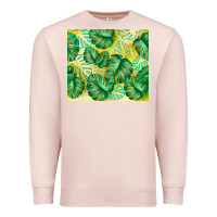 Pale Pink monstera leaf Premium Sweatshirt - TumblerDesignByShophia