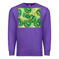 Purple monstera leaf Premium Sweatshirt - TumblerDesignByShophia