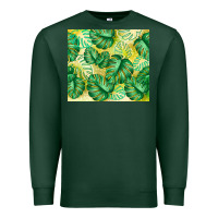Sports Green monstera leaf Premium Sweatshirt - TumblerDesignByShophia